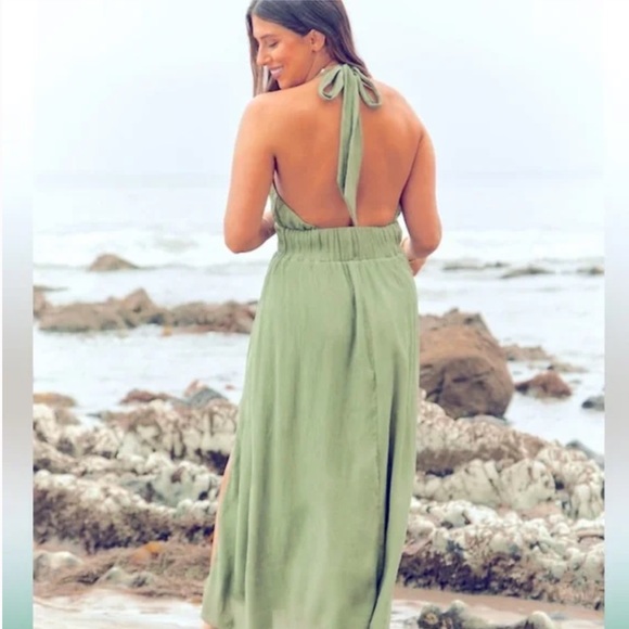 Abercrombie and Fitch Halter Dress Slit XXXL NWT - Picture 2 of 7